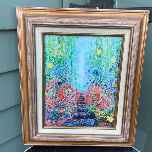 Ascension Embellished Framed Print Podge Elvenstar Hanna Bamboo Forest Esoteric - Picture 1 of 14